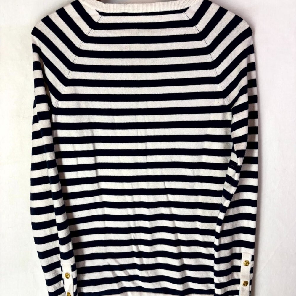 Lily Pulitzer Blue and White Stripe Sweater - Picture 3 of 7